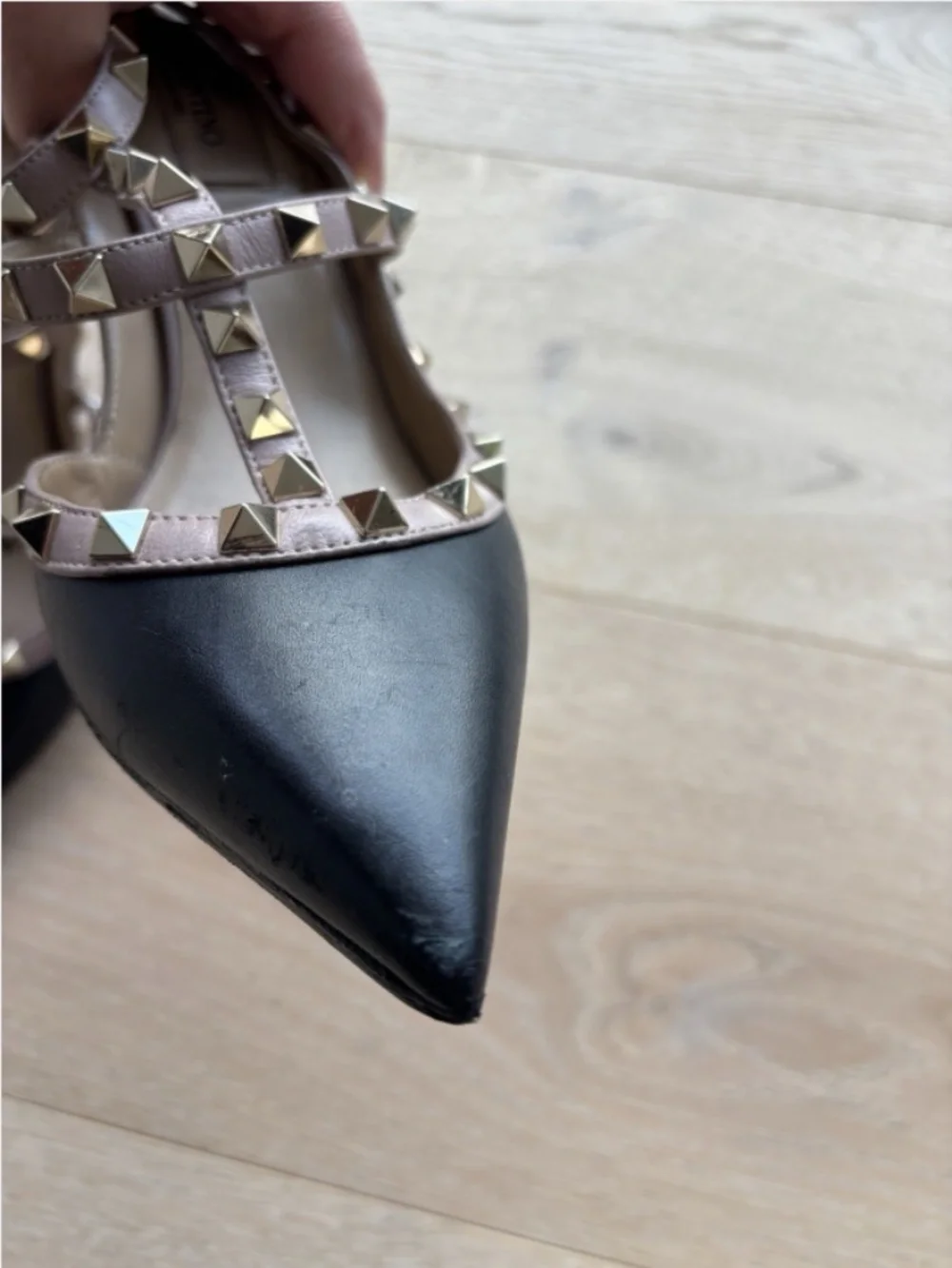 Valentino Black Rockstud Ankle Strap Pump Size 38, Authentic. - Picture 5 of 12